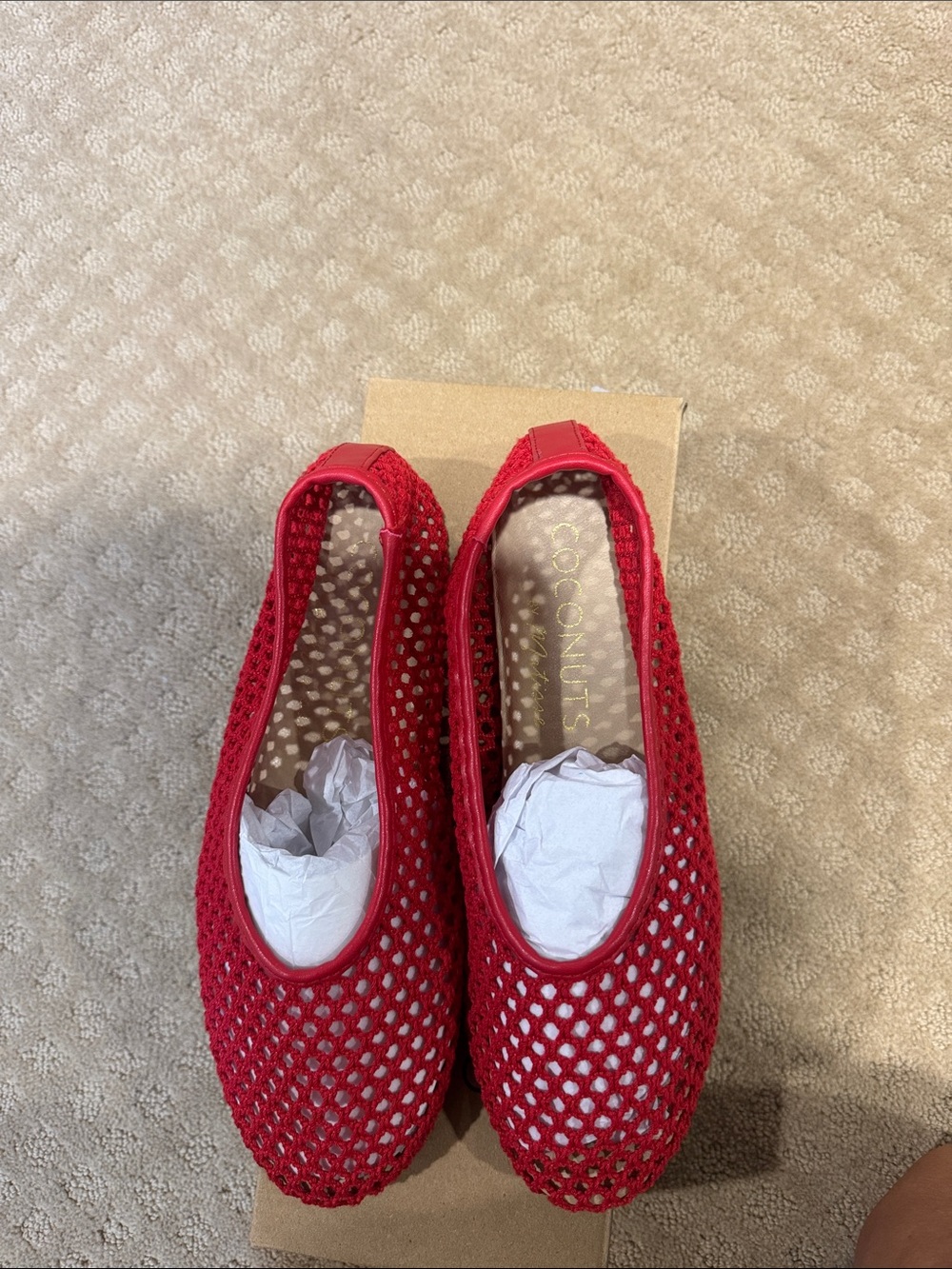 Coconuts by Matisse Red Knit Slip-On Flats